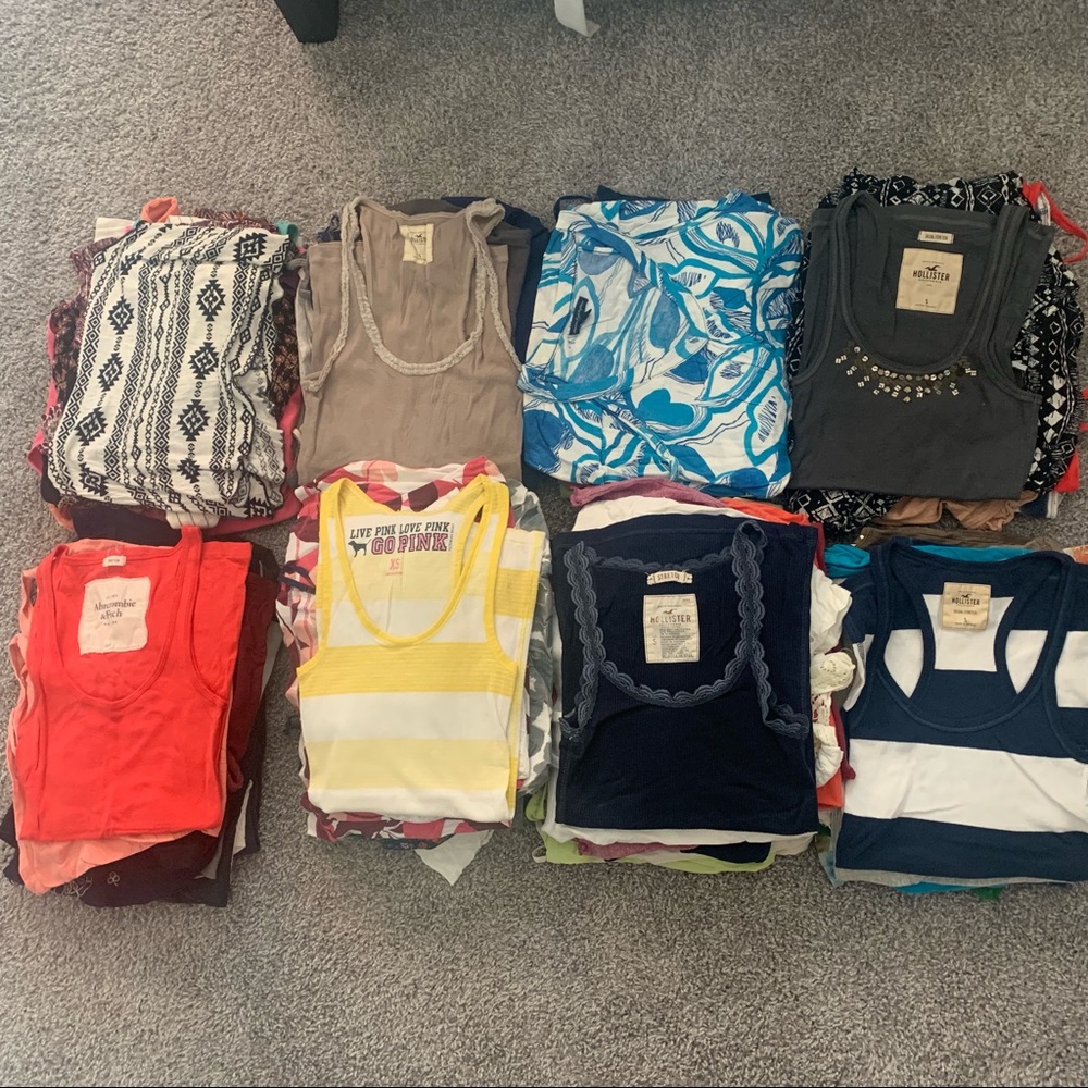 81 PIECE HUGE LOT Free People, Buckle, Abercrombie